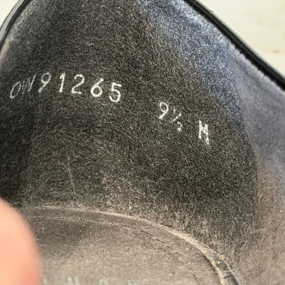 Stuart Weitzman Black Patent Leather Pointed Toe Wedge Pumps OW91265 Mens 9.5 M - Picture 5 of 11